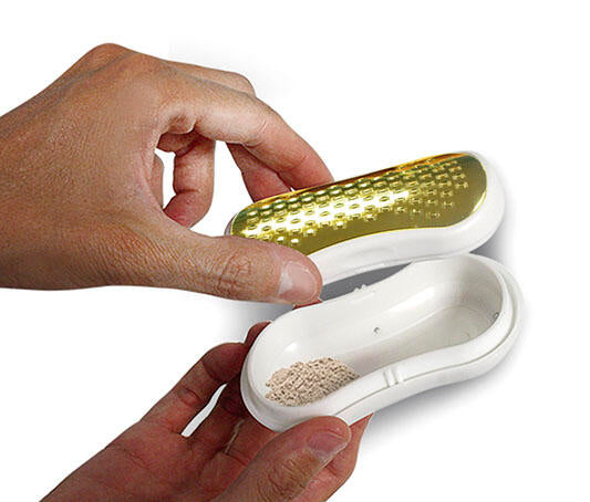 Lima profesional para pies con baño de oro de 18K