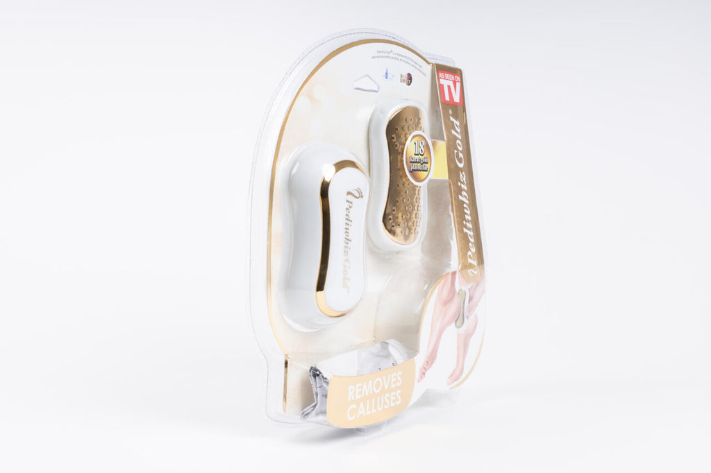 Lima profesional para pies con baño de oro de 18K