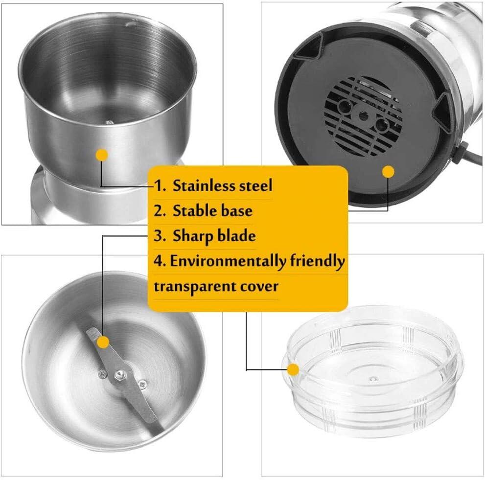 molinillo eléctrico de café/frijol de 300 W en acero inoxidable